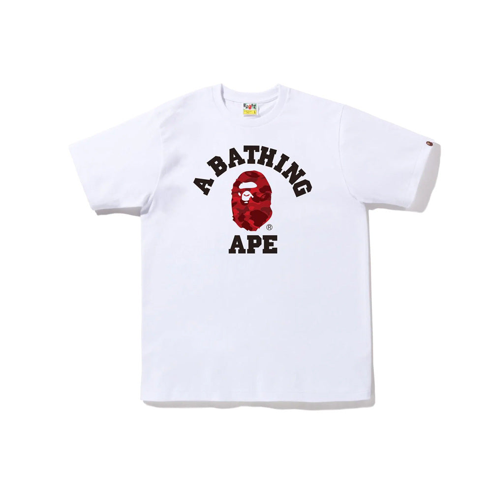 [색감도랏]BAPE Colors College Tee White/Red