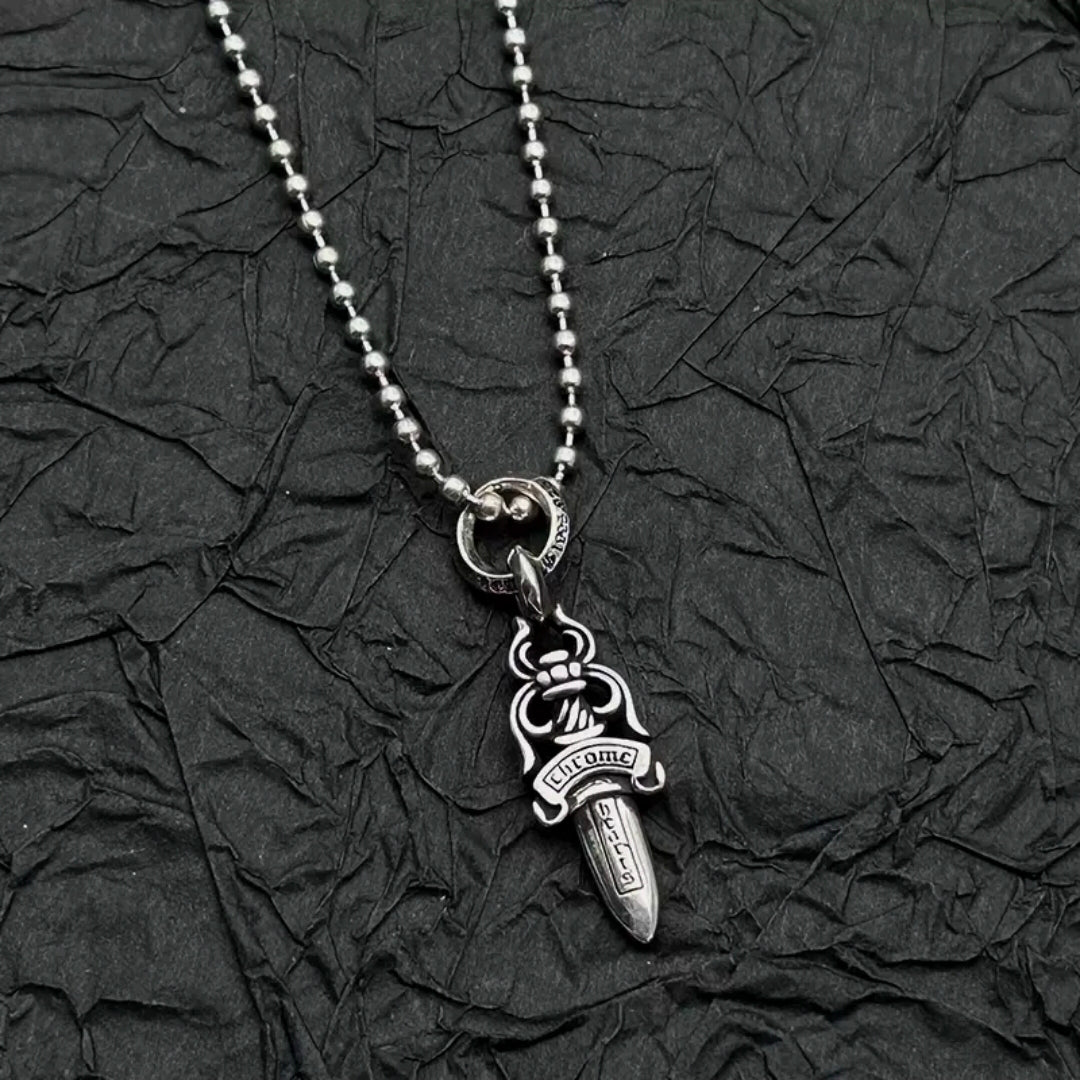 Chrome Hearts 5 Dagger Pendant Silver