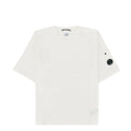 C.P. Company Light Fleece Short Sleeve Sweatshirt Gauze White - 26SS