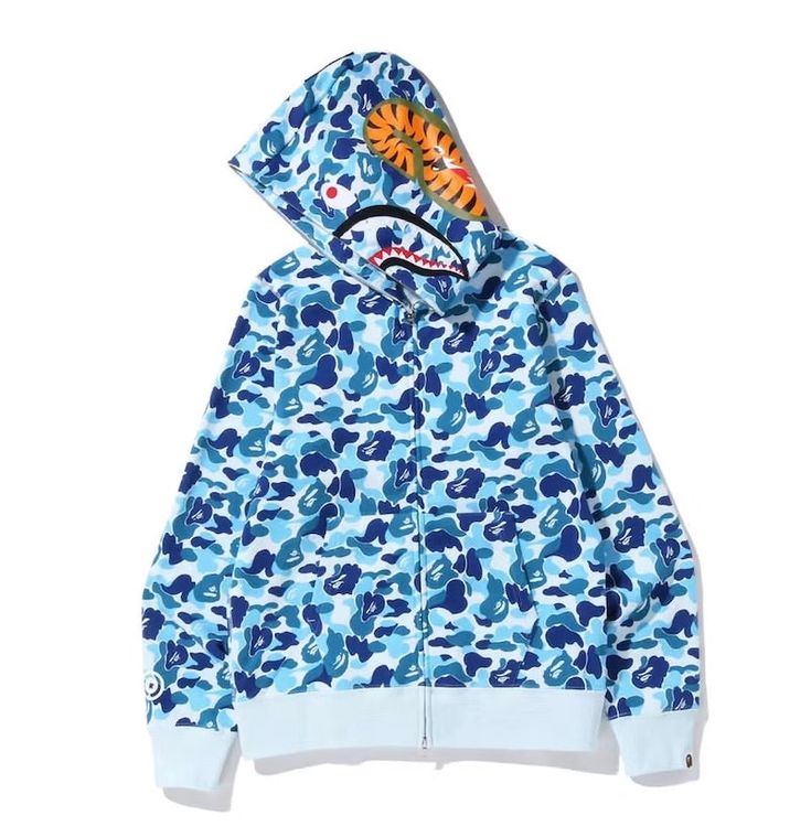 BAPE Color Camo Shark Full Zip Hoodie Blue