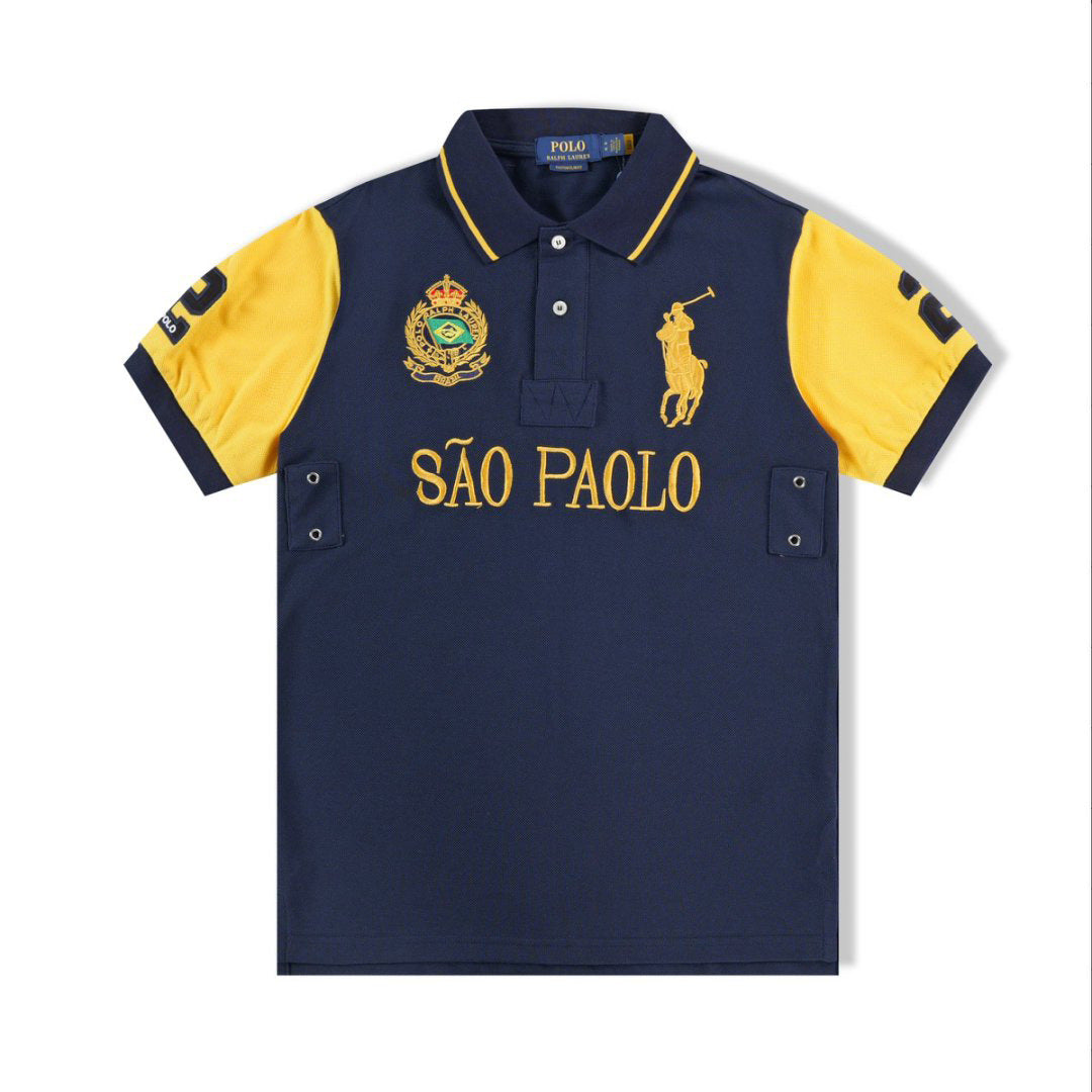 Polo Ralph Lauren Big Pony São Paulo Polo Shirt Navy / Yellow