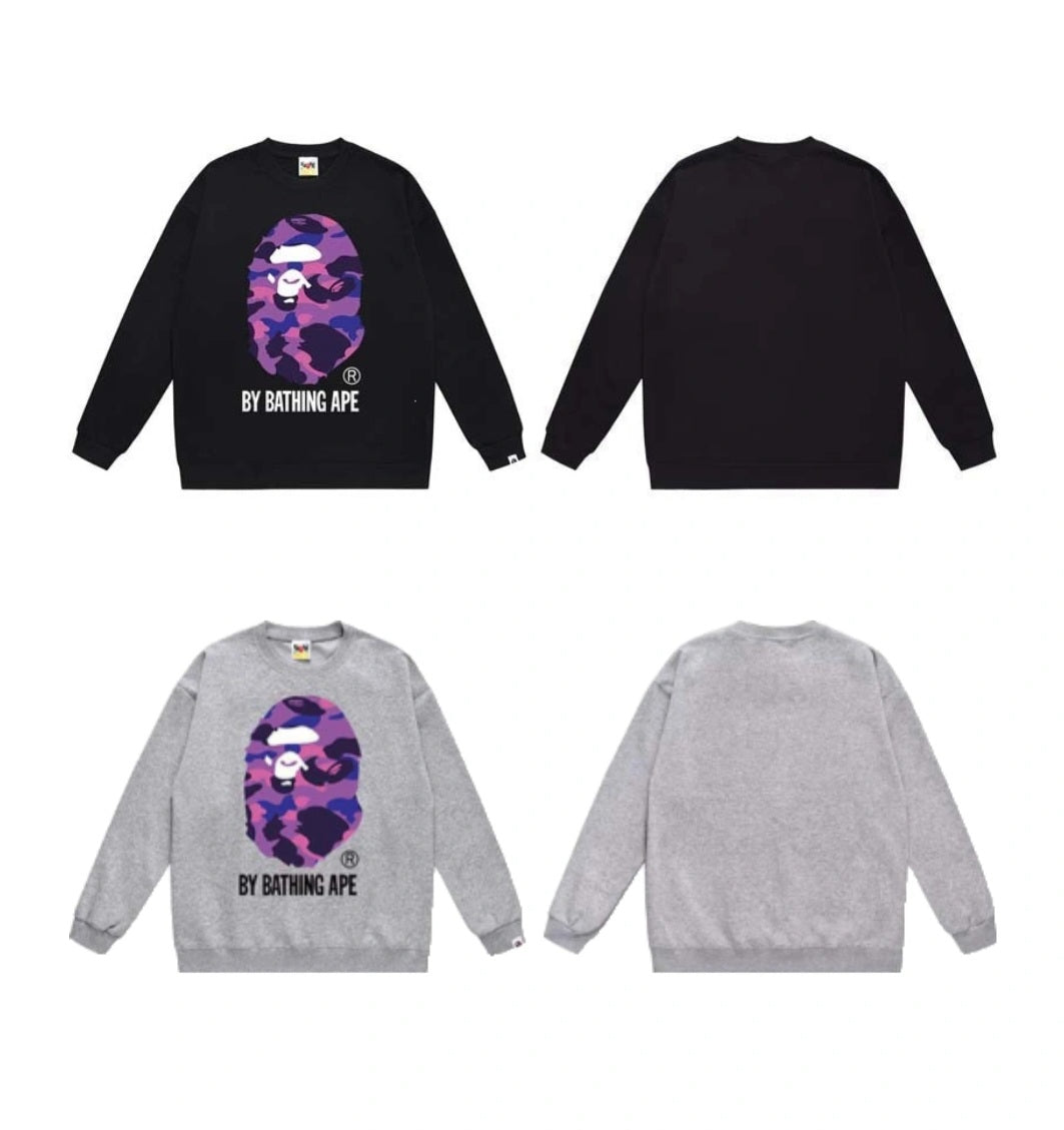 (+2)A Bathing Ape Color Camo Big Ape Head Sleeve  Purple/+2