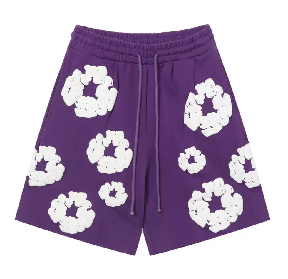 Denim Tears The Cotton Wreath Shorts Purple