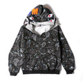 BAPE Space Camo Shark Full Zip Double Hoodie