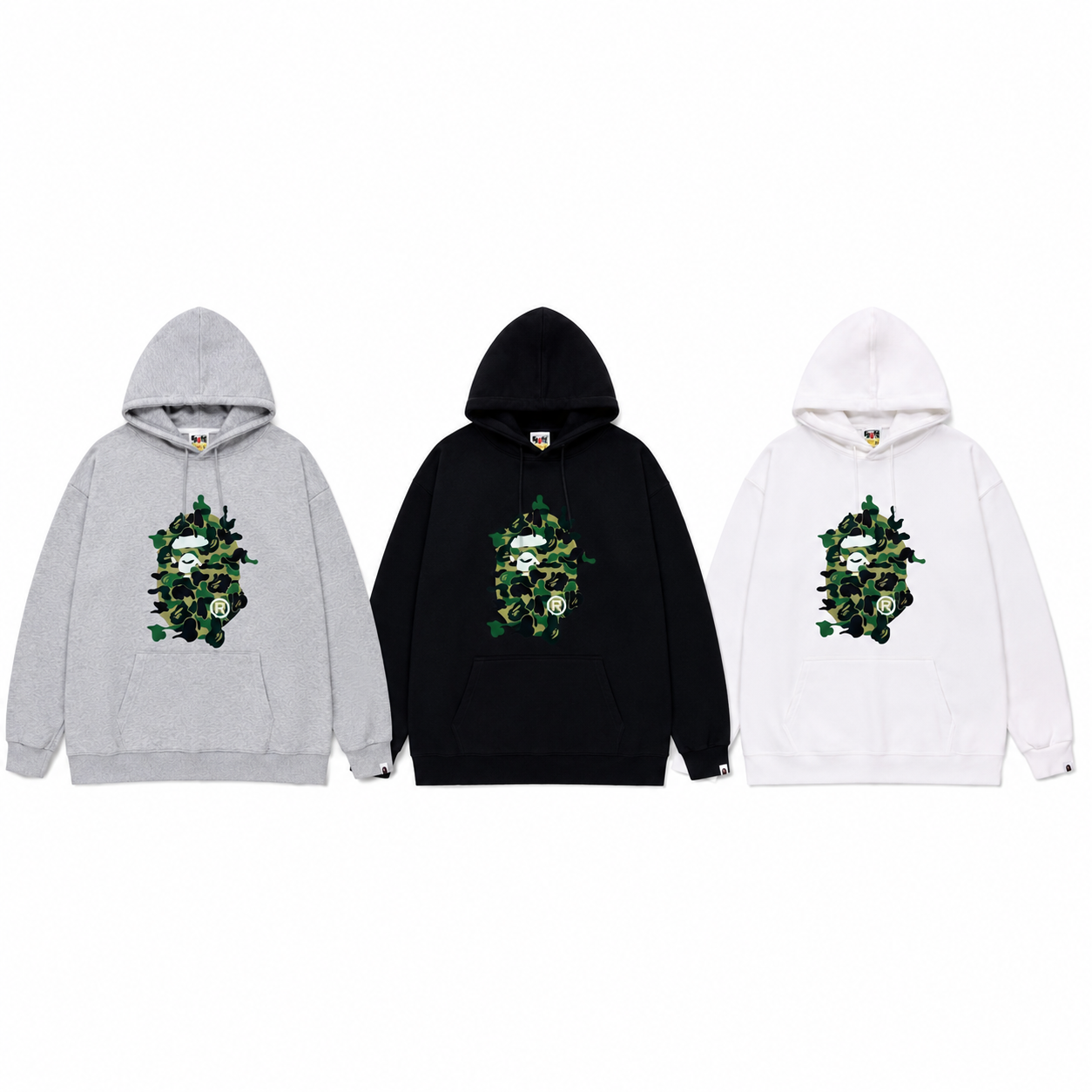 (+3)BAPE ABC Camo Rebuild Big Ape Head Hoodie Green/+3 (사본)