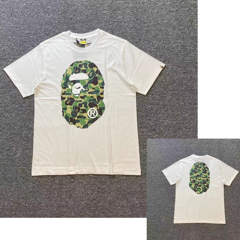 Bape ABC CAMO Big Ape Head T- Shirt White/Green