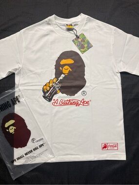 Bape x Coca Cola Ape Head Tee White