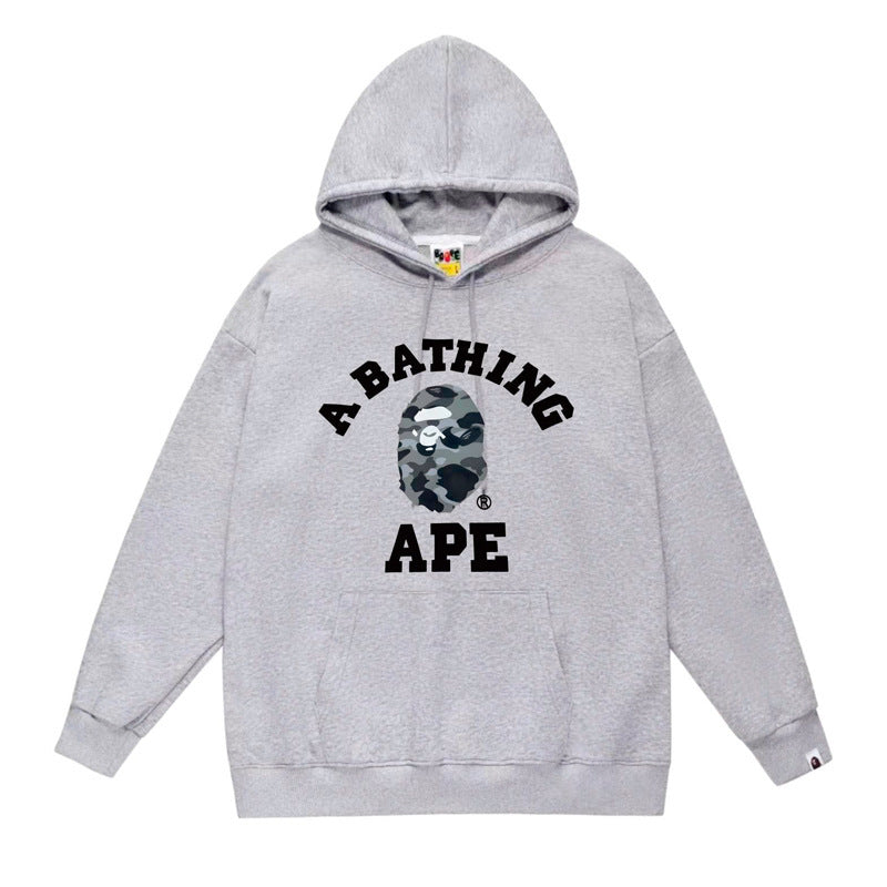 (+3)Bape College Hoodie Gray/+3
