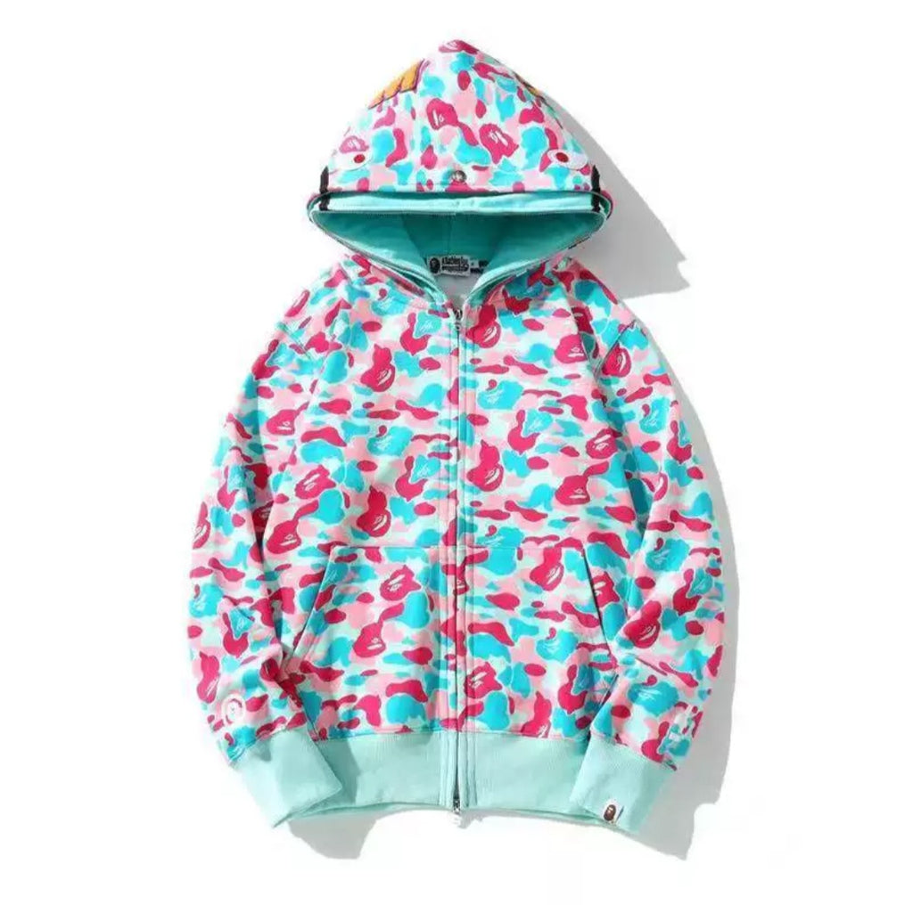 BAPE Miami 4th Shark Full Zip Hoody Pink/Blue