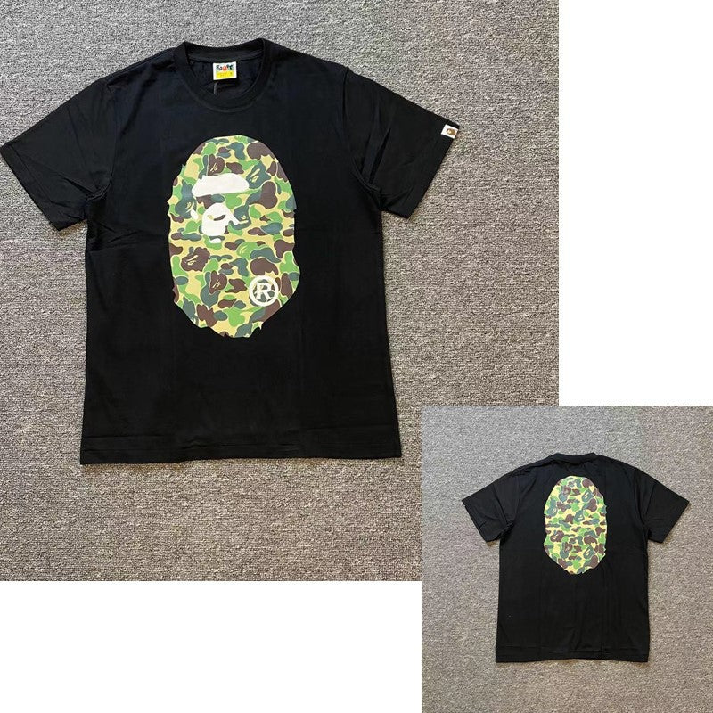 Bape ABC CAMO Big Ape Head T- Shirt Black/Green