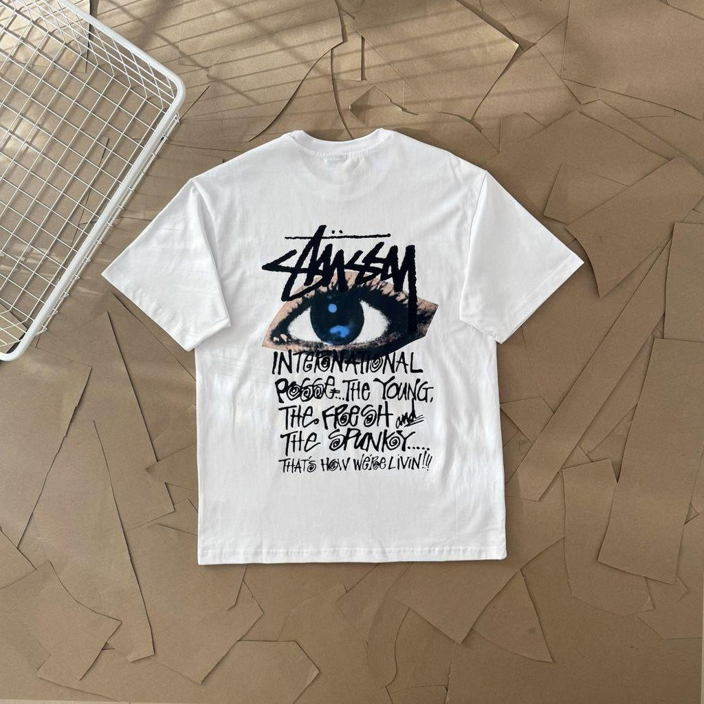 (+2)Stüssy Ocula Short-Sleeved T-shirt [Black][White]
