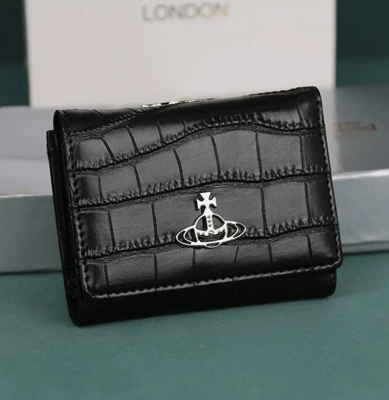 Vivienne Westwood Trifold Wallet Embossed Orbit Black