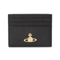 Vivienne Westwood logo black flat card case