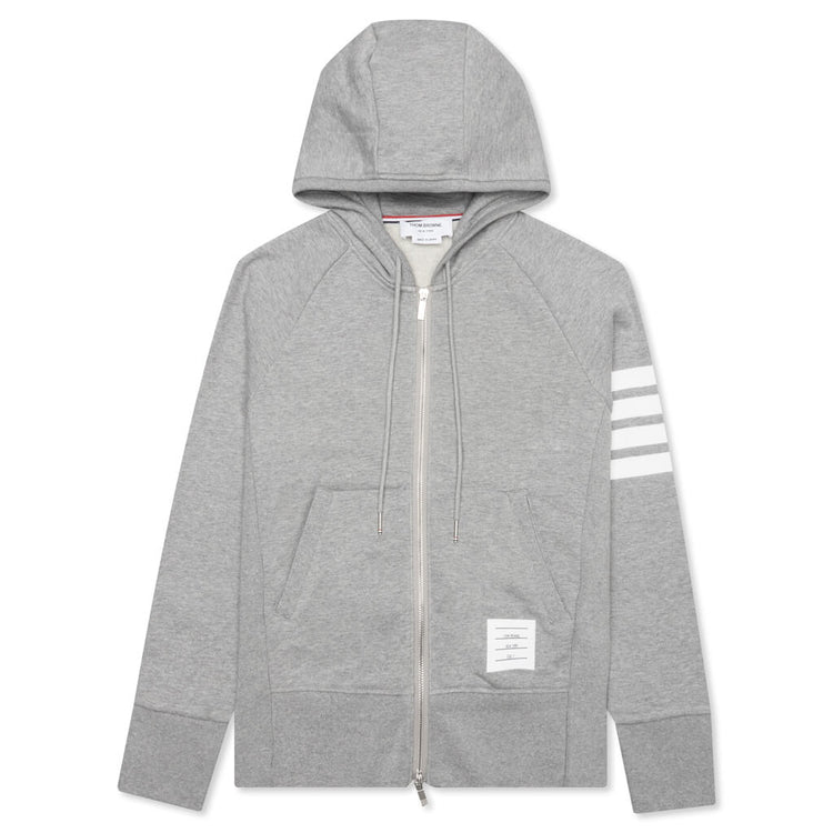 Thom Browne Engineered 4-Bar Zip Hoodie Light Grey