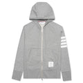 Thom Browne Engineered 4-Bar Zip Hoodie Light Grey