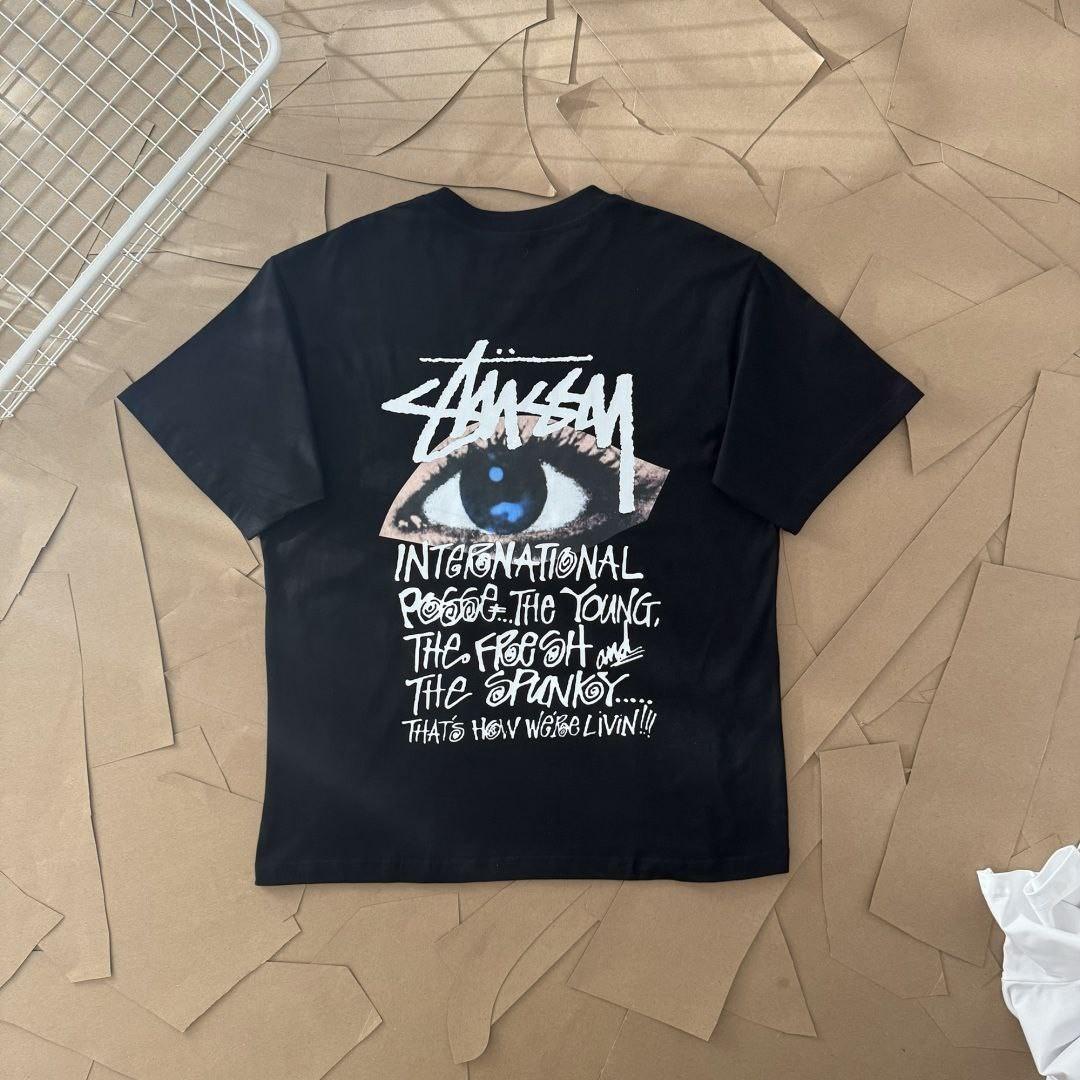 (+2)Stüssy Ocula Short-Sleeved T-shirt [Black][White]