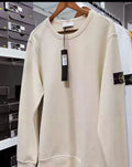 Stone Island Cotton Fleece Regular Fit Crewneck Sweatshirt Apricot