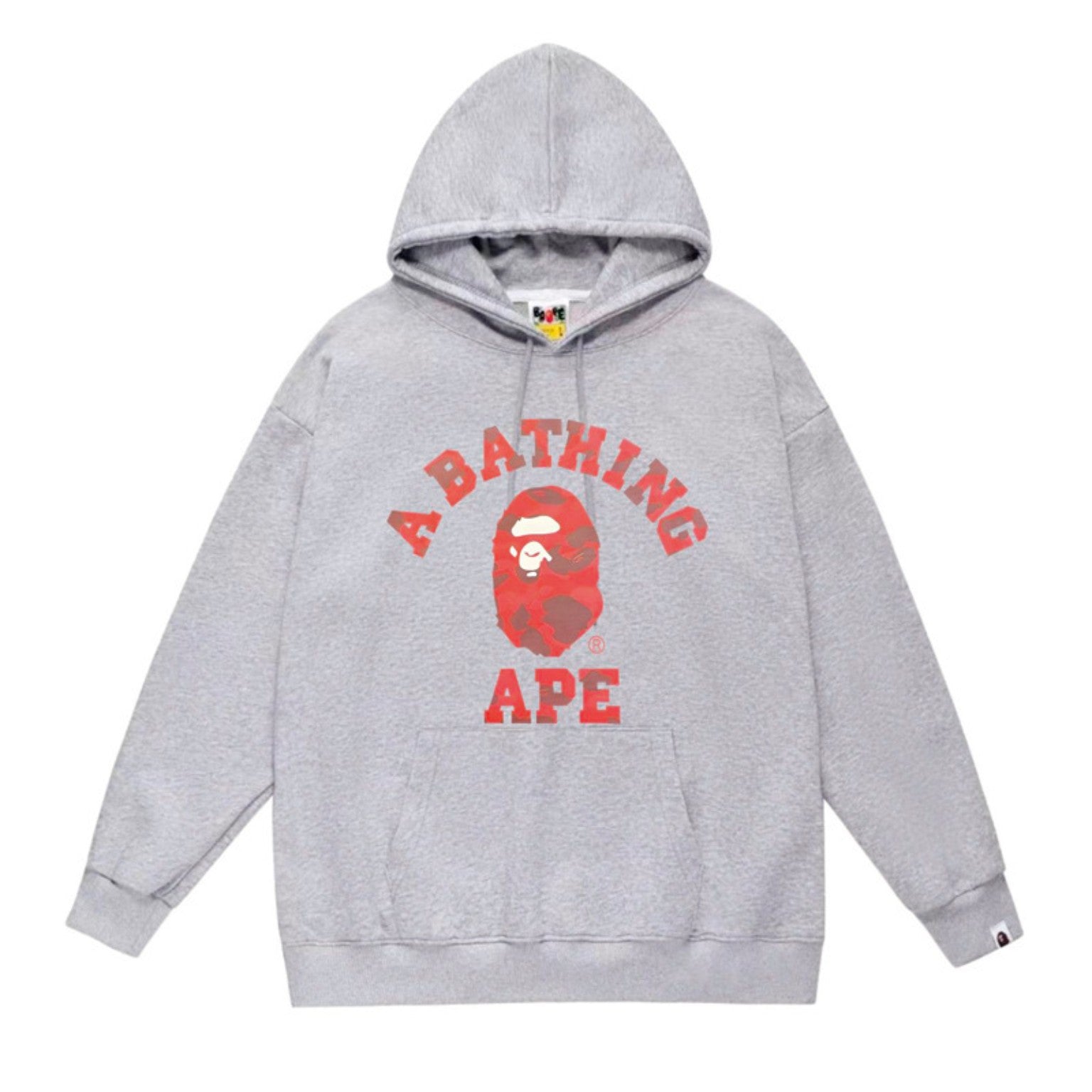 (+3)Bape College Hoodie Red/+3