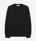 Stone Island Cotton Fleece Regular Fit Crewneck Sweatshirt Black
