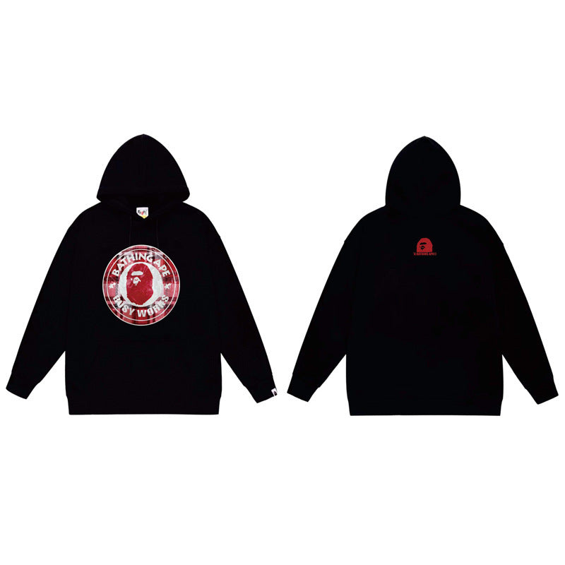 (+3)BAPE Color Camo Busy Works Hoodie Red/+3