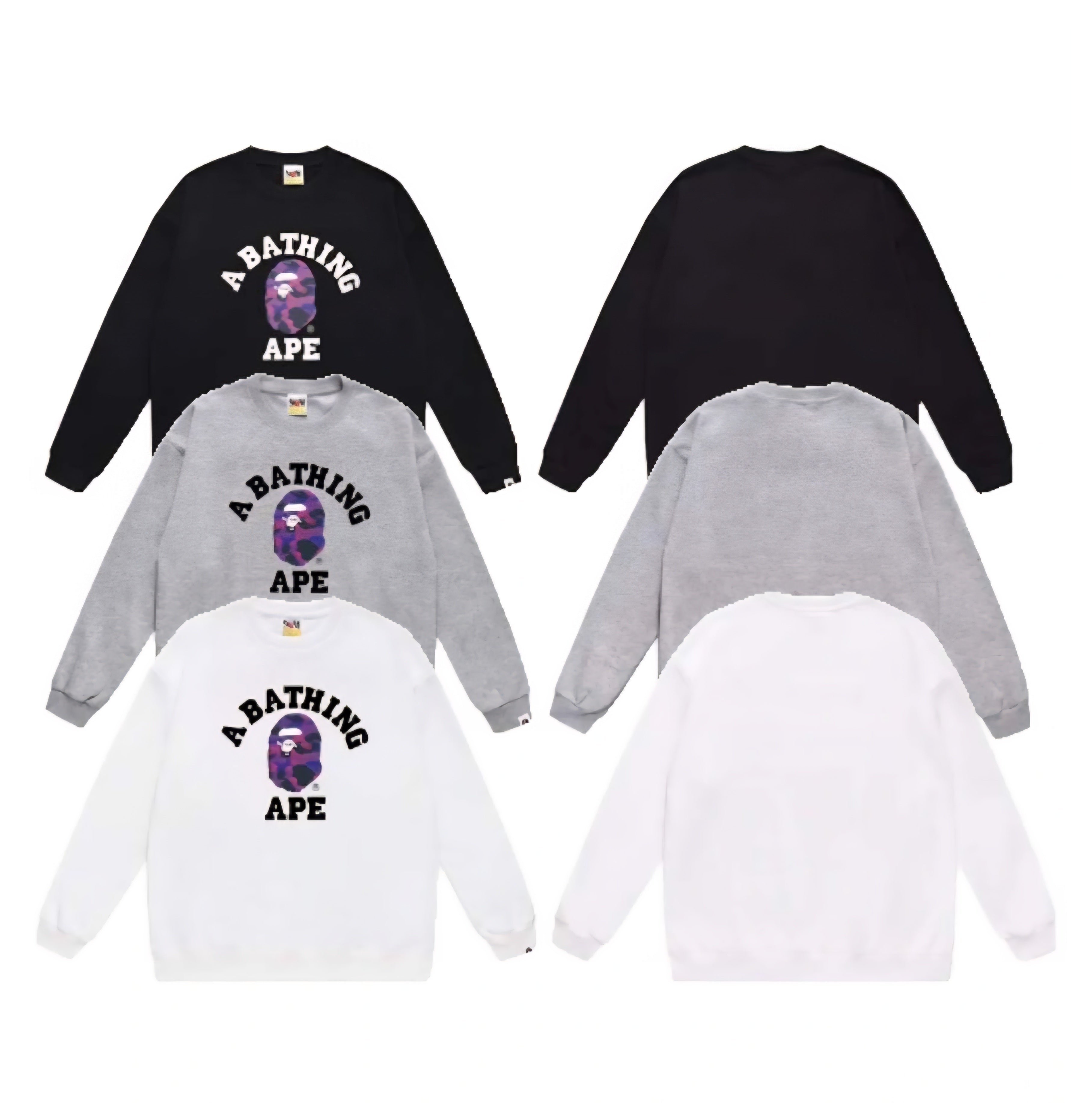(+3)BAPE Colors College Sleeve Purple/+3