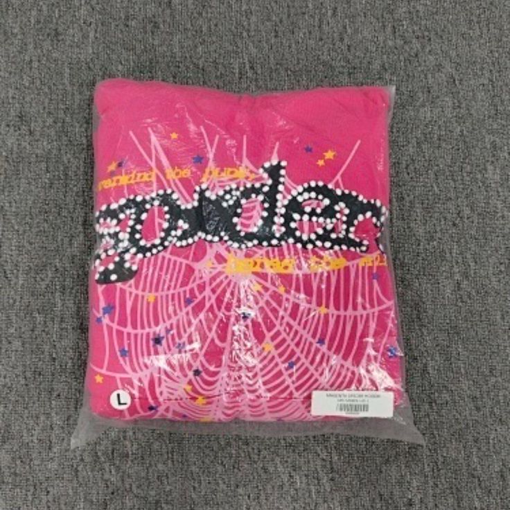Sp5der OG Web Hoodie 'Pink'