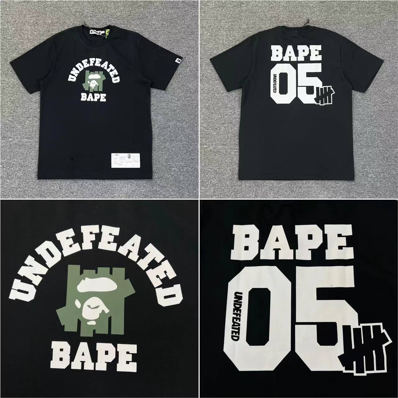 BAPE x Undefeated College Tee (FW22) Black Men's - FW22 -