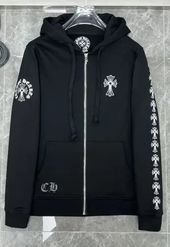 Chrome Hearts Hoodie zip black