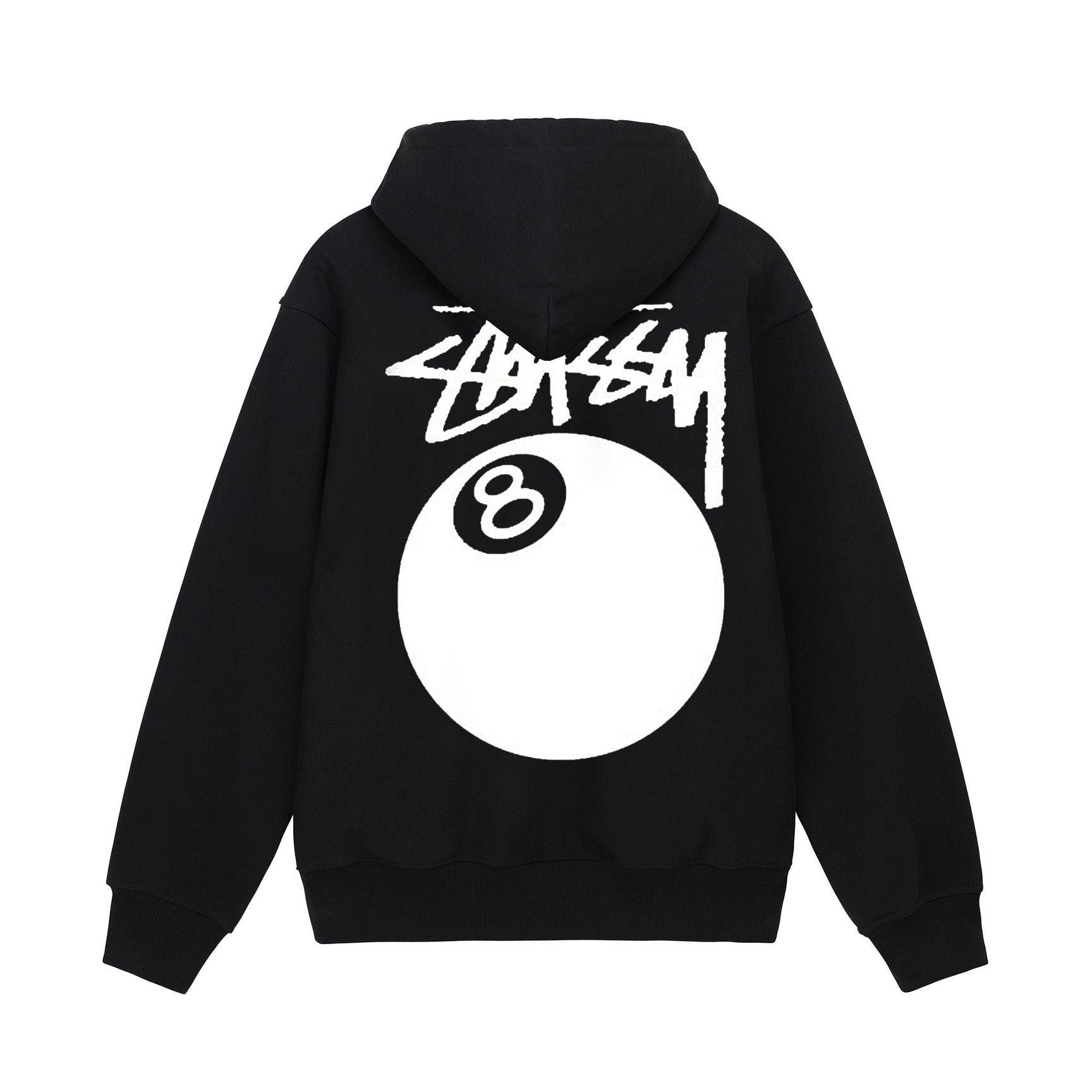 Stussy 8 Ball Hoodie Black Heather - 21SS