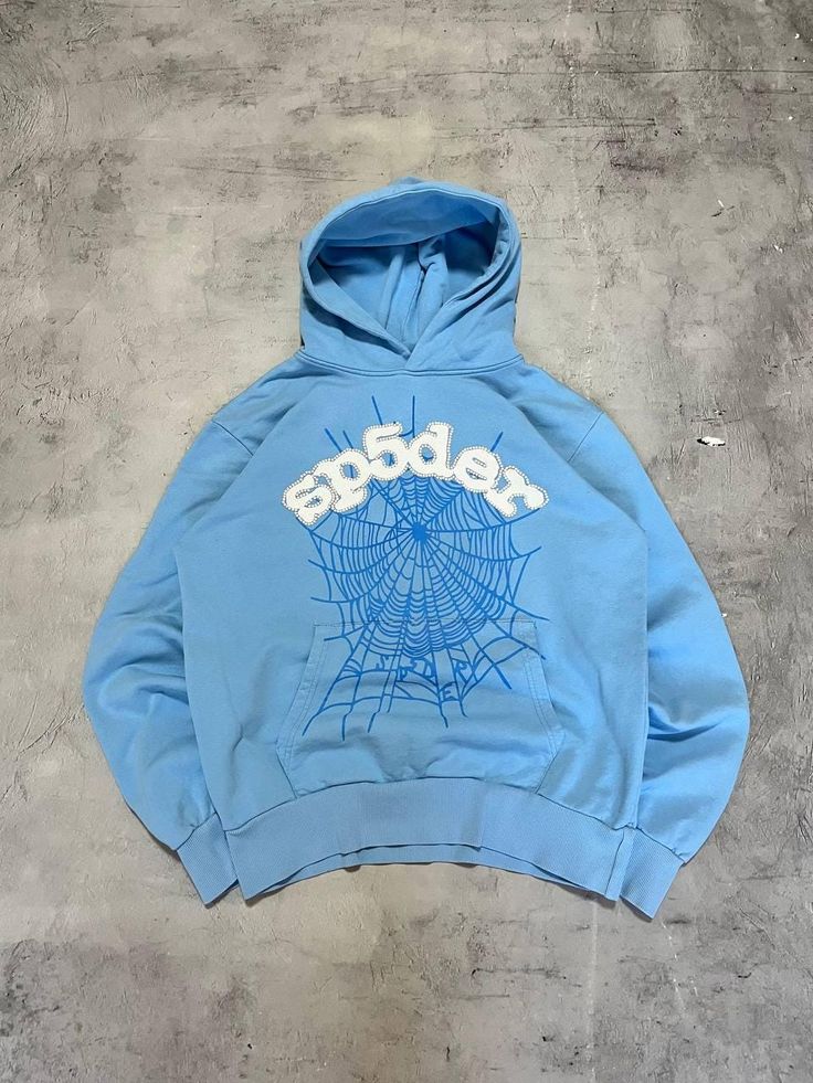 Sp5der Web Hoodie 'Sky Blue'
