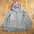 BAPE ABC Camo Shark Wide Fit Full Zip Double Hoodie Gray
