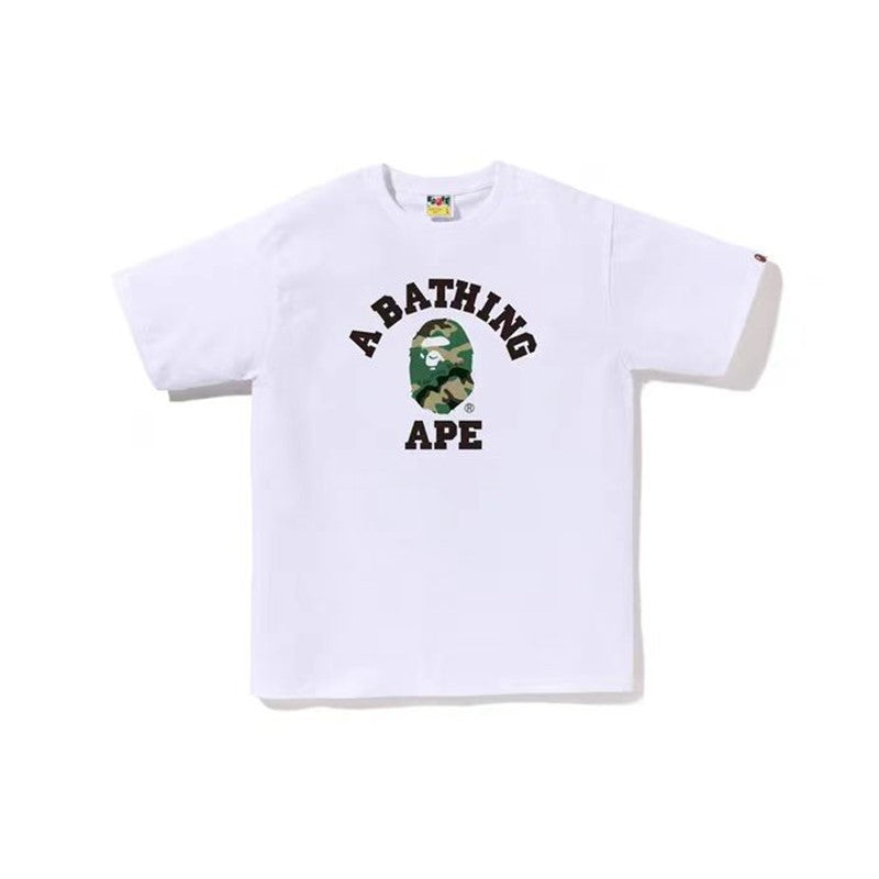 BAPE Colors College Tee White Military color