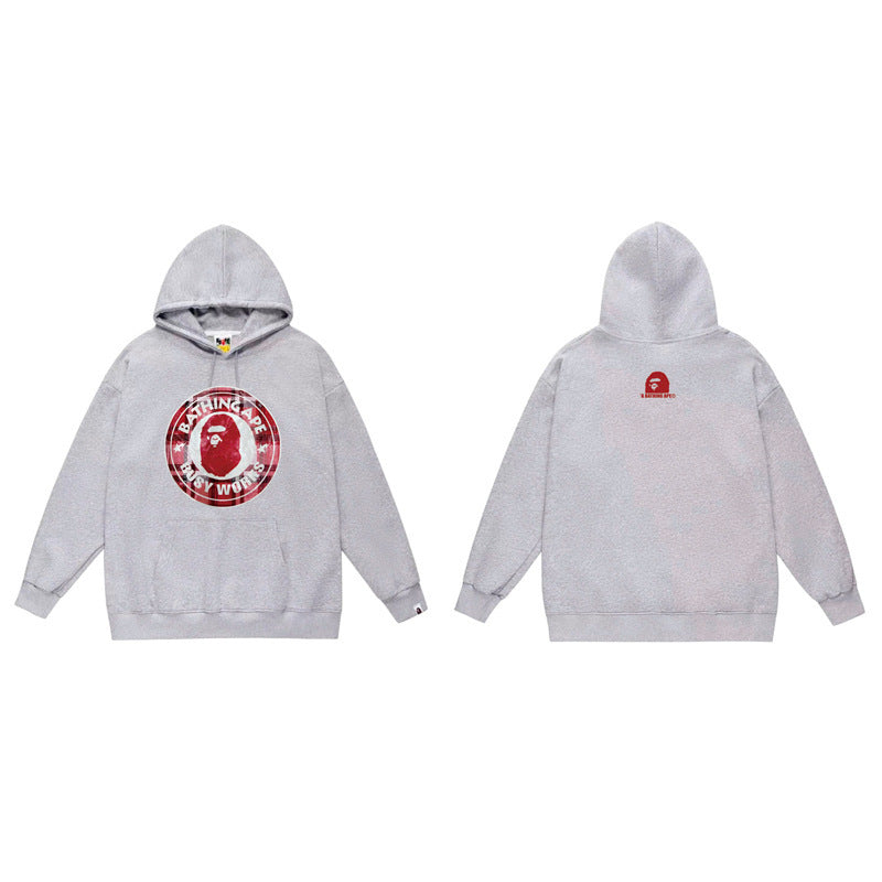 (+3)BAPE Color Camo Busy Works Hoodie Red/+3
