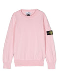 Stone Island Cotton Fleece Regular Fit Crewneck Sweatshirt Pink