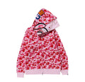 Bape ABC Camo Double Shark Full Zip Hoodie Pink