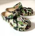 A BATHING APE X Crocs Clog Abc Camo Green