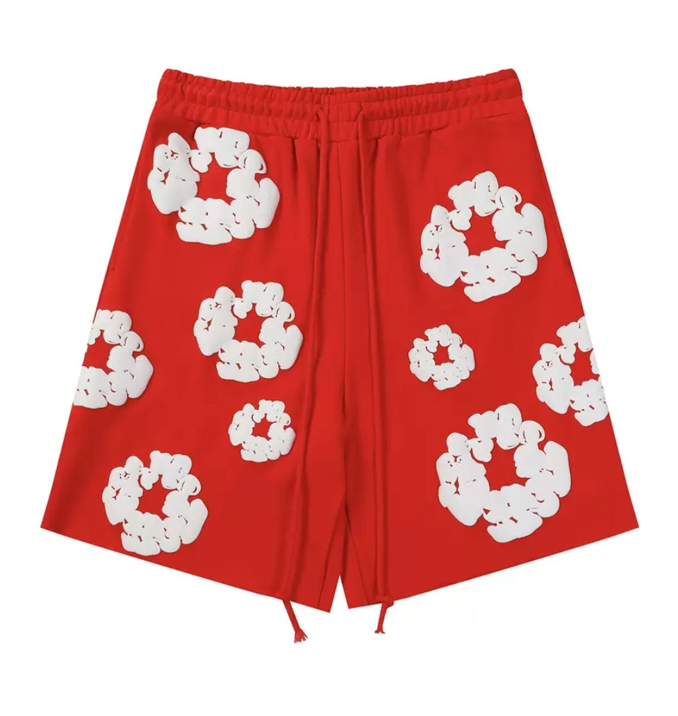 Denim Tears The Cotton Wreath Shorts Red