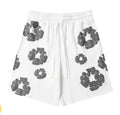 Denim Tears The Cotton Wreath Shorts White & Black