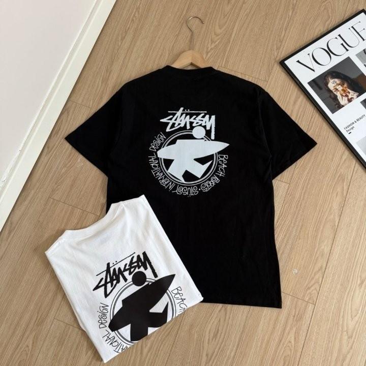 (+2)Stüssy Beach Route T-shirt Natural [Black][White]