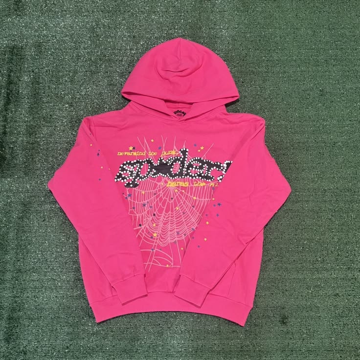 Sp5der OG Web Hoodie 'Pink'