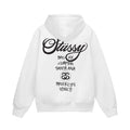 Stussy World Tour Hoodie White Heather 2023