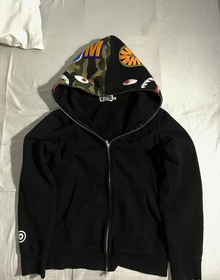 BAPE ABC Camo Reversible Shark Full Zip Hoodie Green