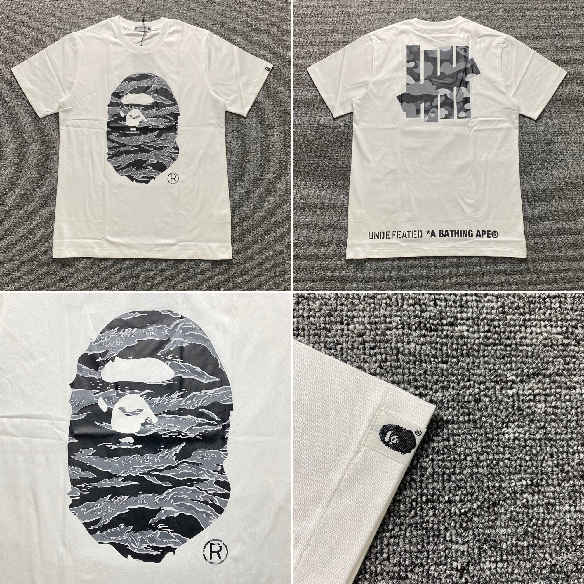 Bathing Ape (BAPE) x Undefeated 5 Strikes Tee White