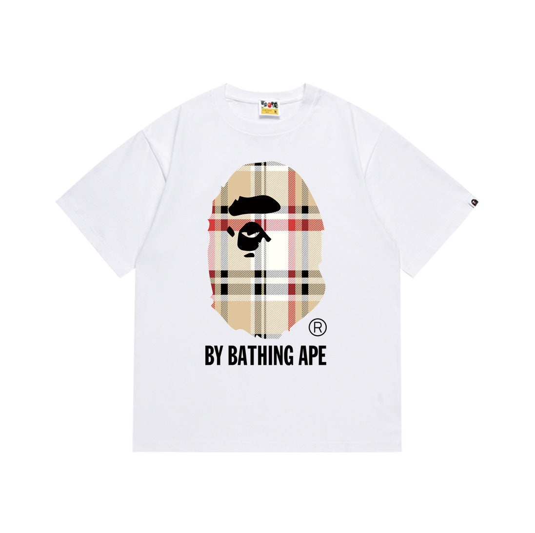 Bape x Burberry ape Head White T-Shirt