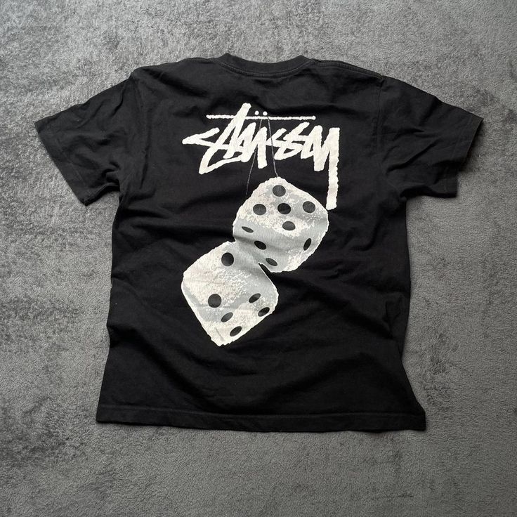 Stussy Fuzzy Dice T-Shirt Black