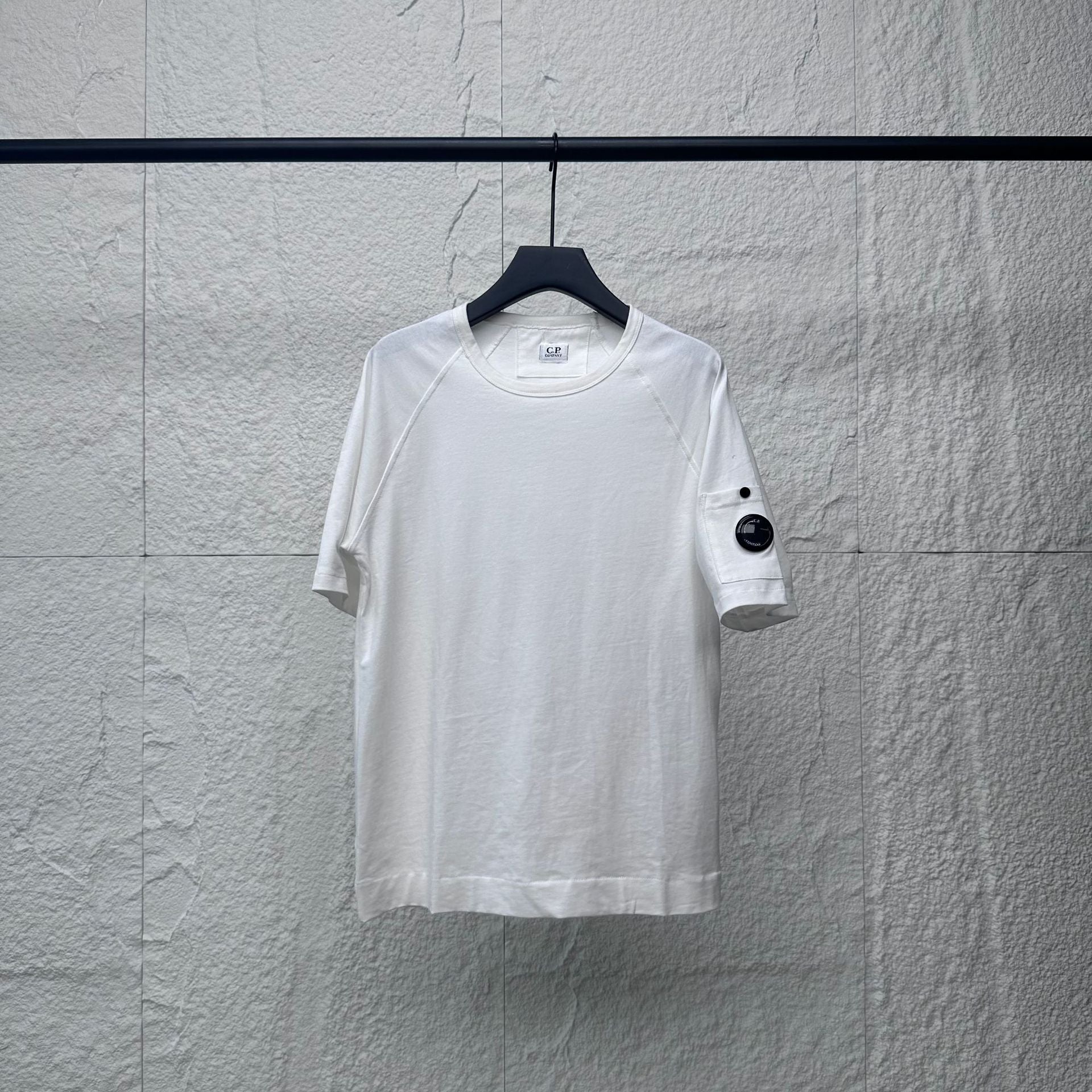 C.P. Company Light Fleece Short Sleeve Sweatshirt Gauze White - 26SS