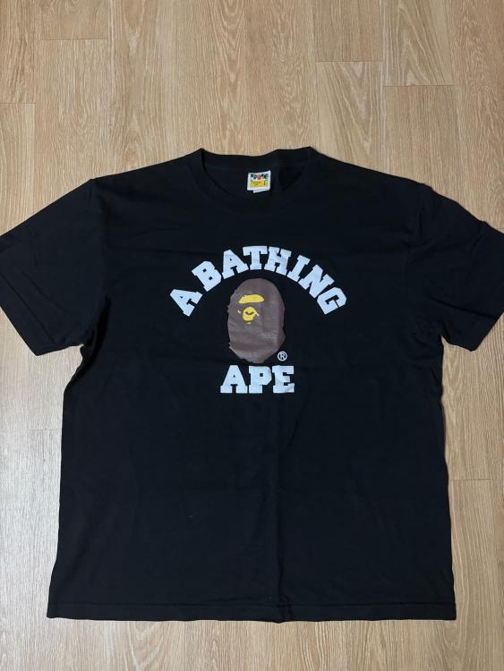 BAPE College T-Shirt Black&White • 베이프 컬리지 티셔츠 블랙&화이트