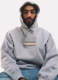 Supreme x Burberry Box Logo Hoodie Heather Grey