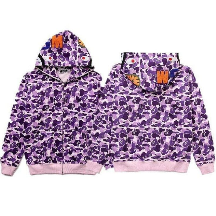 [실물 존예,진짜 아는 사람만 아는 맛집]BAPE Taipei city 14th anniversary shark full Zip Hoodie Purple