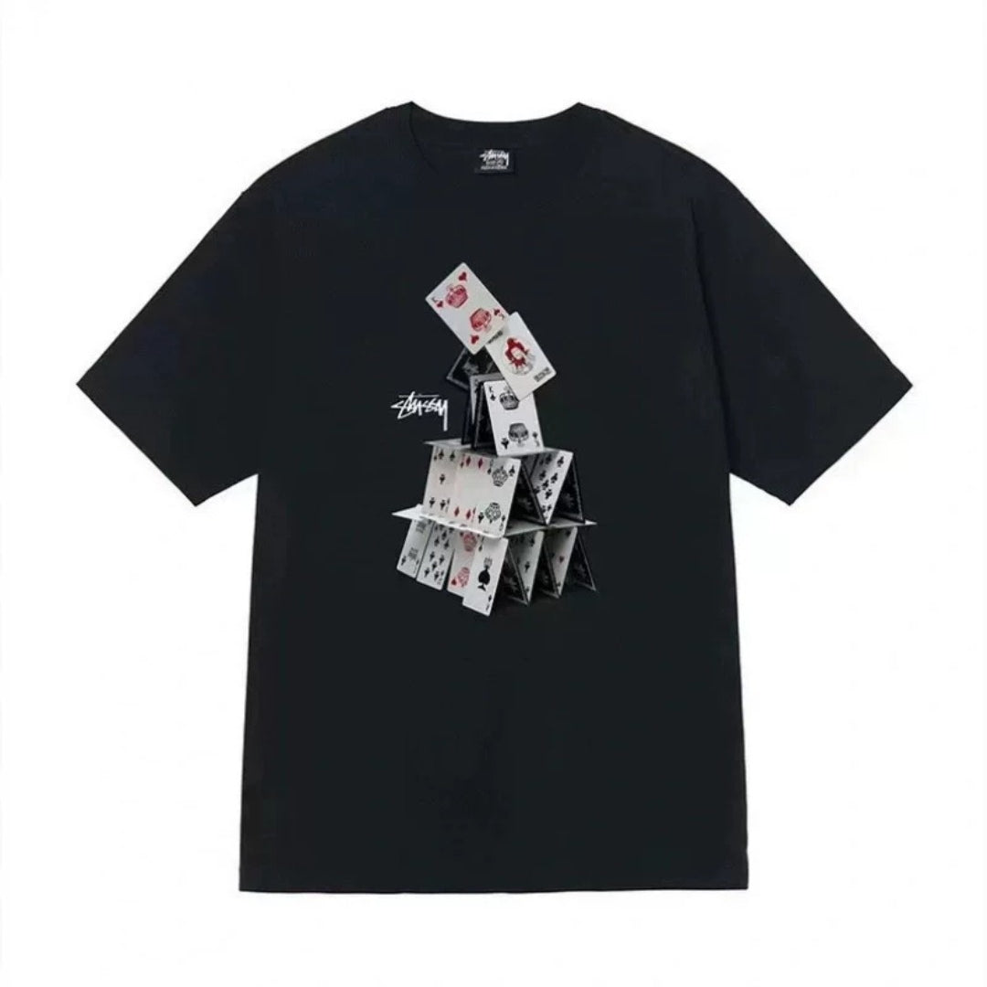 Stüssy House Of Cards T-Shirt Black
